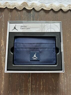 Jordan Navy Blue Card Case with Jumpman Logo
